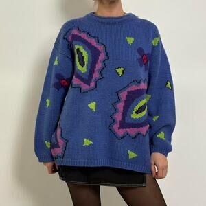 Vintage 1980s blue abstract roll